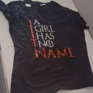 NWT Port and Company 100% Cotton A Girl Has No Name Black TShirt Size XL